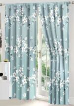 Lenjerie de pat bumbac finet cu elastic – 6 piese + 2 Draperii, Model 13920