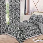 Lenjerie de pat bumbac finet cu elastic – 6 piese + 2 Draperii, Model 13921 - imagine 2