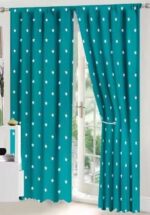 Lenjerie de pat bumbac finet cu elastic – 6 piese + 2 Draperii, Model 13922