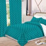 Lenjerie de pat bumbac finet cu elastic – 6 piese + 2 Draperii, Model 13922 - imagine 2