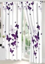 Lenjerie de pat bumbac finet cu elastic – 6 piese + 2 Draperii, Model 13926