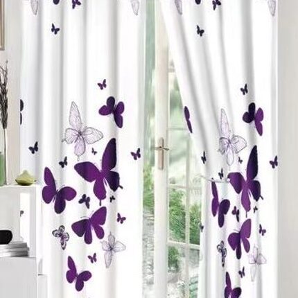 Lenjerie de pat bumbac finet cu elastic – 6 piese + 2 Draperii, Model 13926