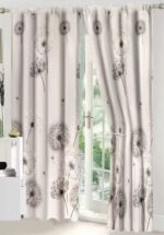 Lenjerie de pat bumbac finet cu elastic – 6 piese + 2 Draperii, Model 13928
