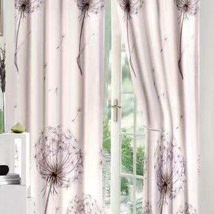 Lenjerie de pat bumbac finet cu elastic – 6 piese + 2 Draperii, Model 13930