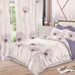 Lenjerie de pat bumbac finet cu elastic – 6 piese + 2 Draperii, Model 13930 - imagine 2