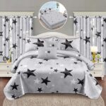 Lenjerie de pat bumbac finet cu elastic – 6 piese + 2 Draperii, Model 16083 - imagine 2