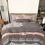 Lenjerie de pat bumbac finet cu elastic – 6 piese, Model 11060 - imagine 2