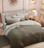 Lenjerie de pat bumbac finet cu elastic – 6 piese, Model 15015 - imagine 2