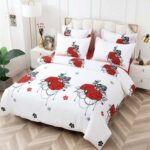 Lenjerie de pat bumbac finet cu elastic – 6 piese, Model 1561