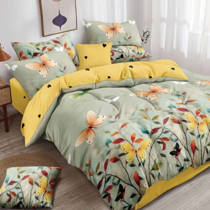 Lenjerie de pat bumbac finet cu elastic – 6 piese, Model 16688 - imagine 2
