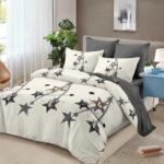 Lenjerie de pat bumbac finet cu elastic – 6 piese, Model 18407