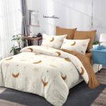 Lenjerie de pat bumbac finet cu elastic – 6 piese, Model 18408