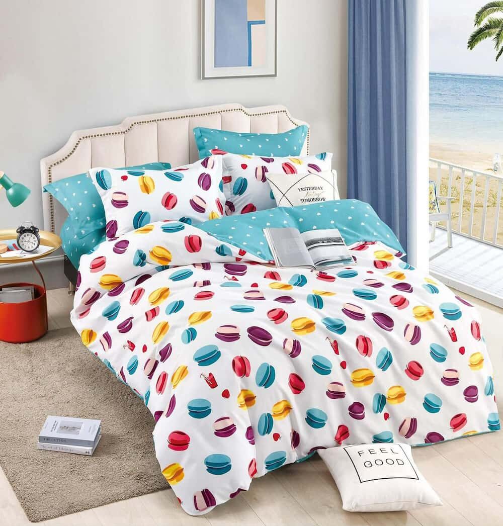 Lenjerie de pat bumbac finet cu elastic – 6 piese, Model 3048 Lenjerie de pat bumbac finet cu elastic – 6 piese, Model 3048