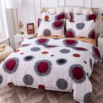 Lenjerie de pat bumbac finet cu elastic – 6 piese, Model 7307