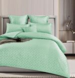 Lenjerie de pat bumbac finet cu elastic – Deluxe – 6 piese, Model 14693 - imagine 2