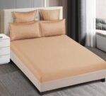 Lenjerie de pat bumbac finet cu elastic – Deluxe – 6 piese, Model 14696