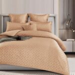 Lenjerie de pat bumbac finet cu elastic – Deluxe – 6 piese, Model 14696 - imagine 2