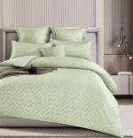 Lenjerie de pat bumbac finet cu elastic – Deluxe – 6 piese, Model 14697 - imagine 2
