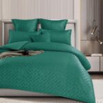 Lenjerie de pat bumbac finet cu elastic – Deluxe – 6 piese, Model 14700 - imagine 2