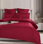 Lenjerie de pat bumbac finet cu elastic – Deluxe – 6 piese, Model 14701 - imagine 2