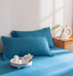 Lenjerie de pat bumbac finet cu elastic Premium – 4 piese, Model 11726 - imagine 2