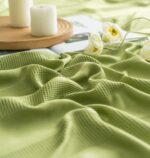 Lenjerie de pat bumbac finet cu elastic Premium – 4 piese, Model 11729 - imagine 3