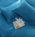 Lenjerie de pat bumbac finet cu elastic Premium – 4 piese, Model 11730 - imagine 2