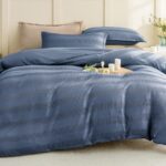 Lenjerie de pat bumbac finet cu elastic Premium – 4 piese, Model 12452