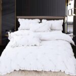Lenjerie de pat bumbac finet cu pliuri – deluxe – 4 piese, Model 18423