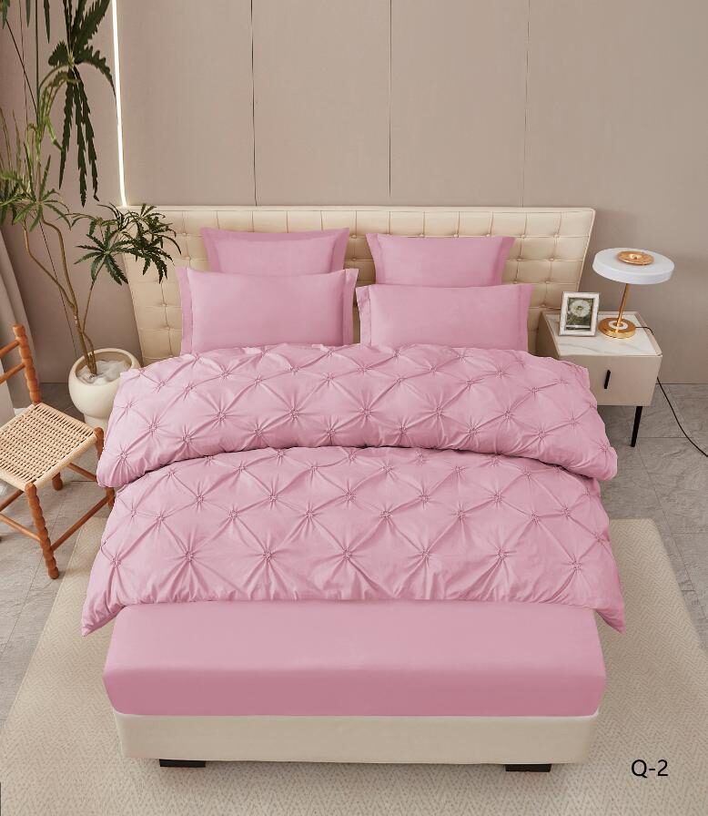 Lenjerie de pat bumbac finet cu pliuri – deluxe – cu elastic – 6 piese, Model 16320 Lenjerie de pat bumbac finet cu pliuri – deluxe – cu elastic – 6 piese, Model 16320