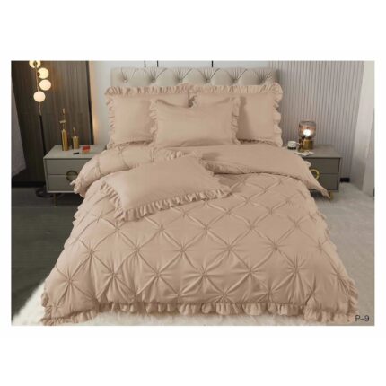 Lenjerie de pat bumbac finet cu volanase – 4 piese, Model 7953