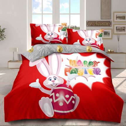 Lenjerie de pat bumbac finet Deluxe – Colectia de Paste – 4 piese, Model 15264 - imagine 2