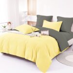 Lenjerie de pat bumbac finet Deluxe – uni – 6 piese, Model 14921 - imagine 2