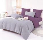 Lenjerie de pat bumbac finet Deluxe – uni – 6 piese, Model 14928 - imagine 2