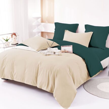 Lenjerie de pat bumbac finet Deluxe – uni – 6 piese, Model 14930 - imagine 2