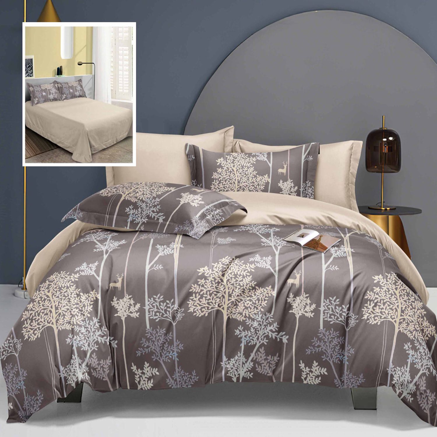 Lenjerie de pat bumbac finet Elegance – 6 piese, Model 10304 Lenjerie de pat bumbac finet Elegance – 6 piese, Model 10304