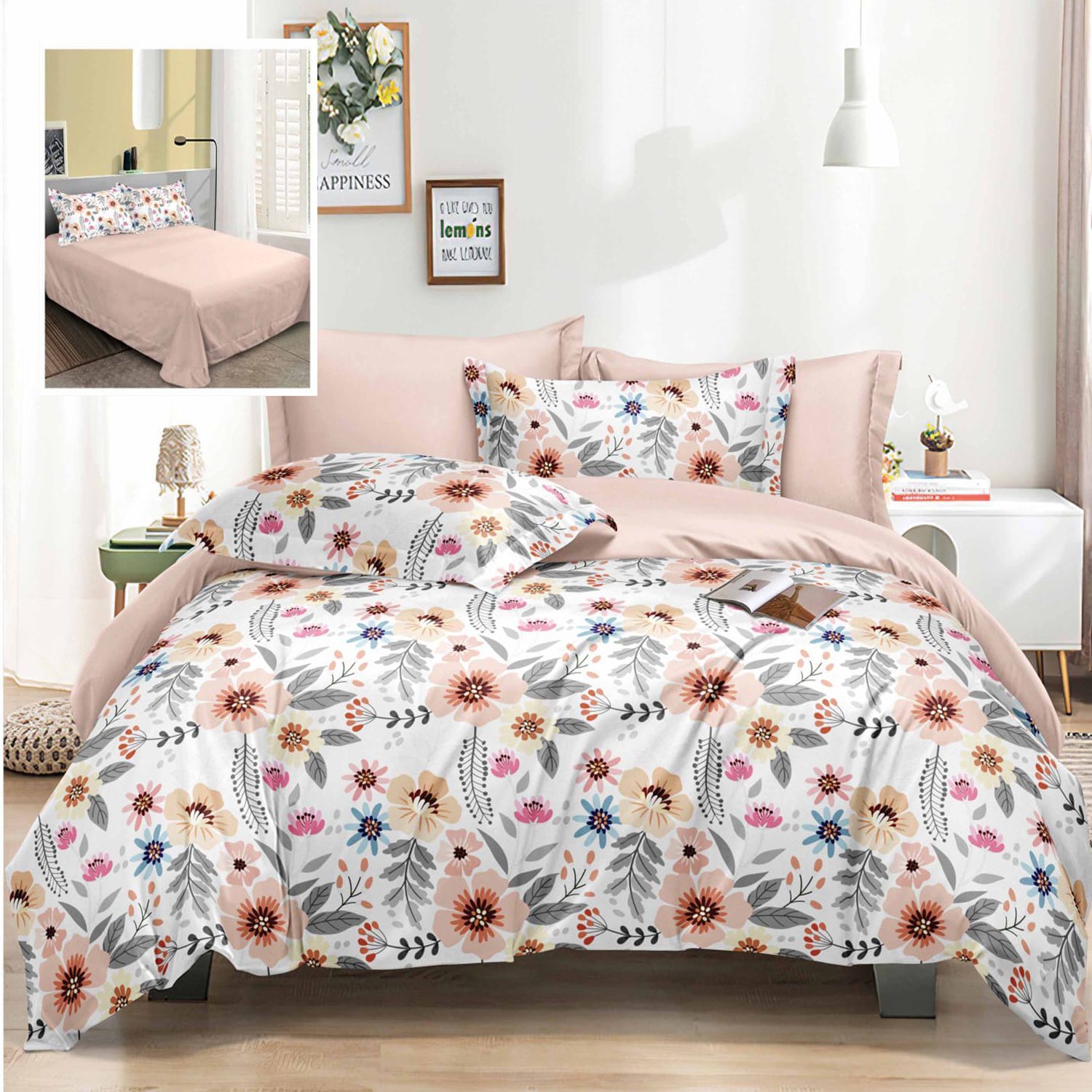 Lenjerie de pat bumbac finet Elegance – 6 piese, Model 10307 Lenjerie de pat bumbac finet Elegance – 6 piese, Model 10307