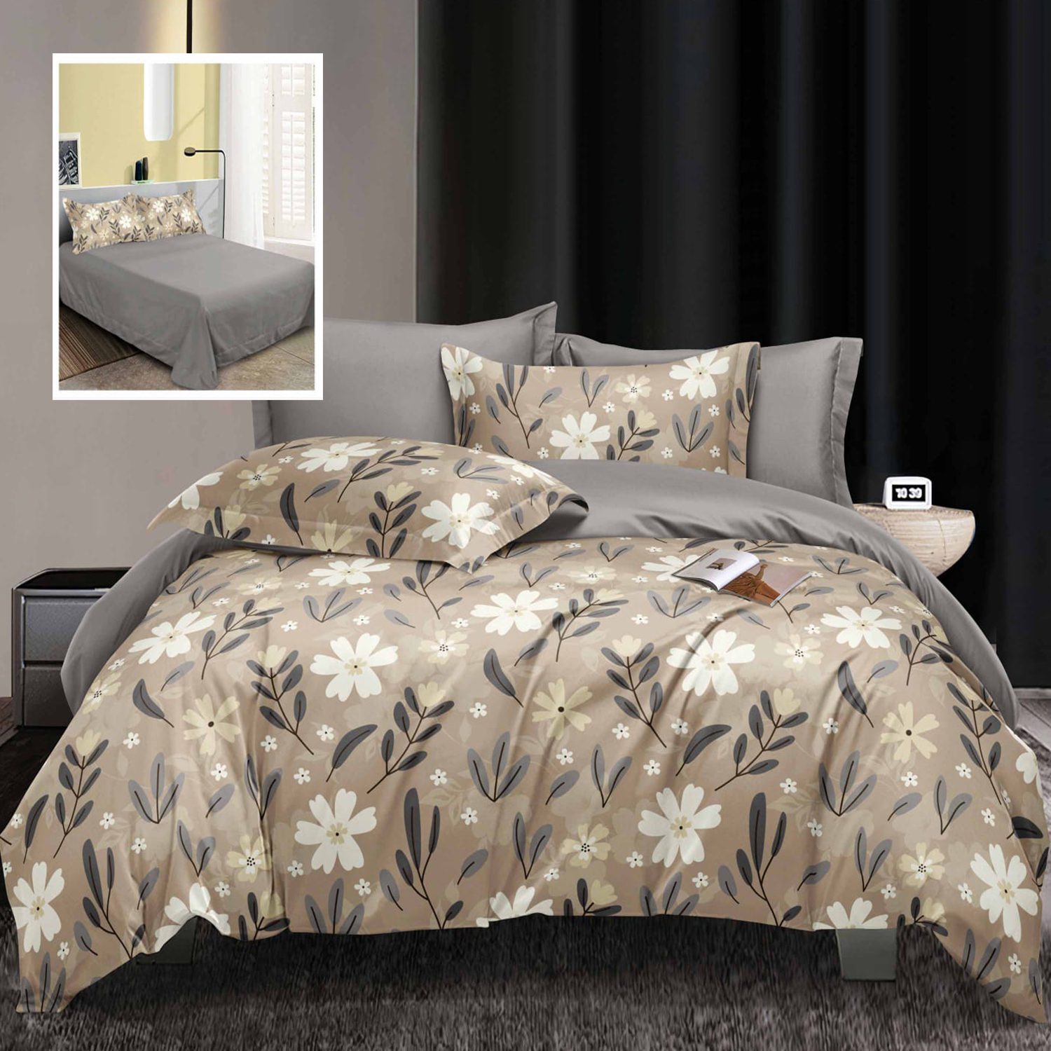 Lenjerie de pat bumbac finet Elegance – 6 piese, Model 10309 Lenjerie de pat bumbac finet Elegance – 6 piese, Model 10309