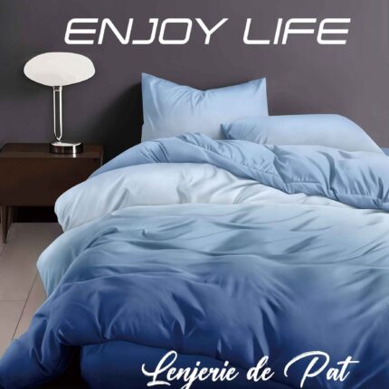 Lenjerie de pat bumbac finet “Enjoy Life” – 4 piese, Model 16973