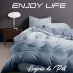 Lenjerie de pat bumbac finet “Enjoy Life” – 4 piese, Model 16985
