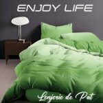Lenjerie de pat bumbac finet “Enjoy Life” – 4 piese, Model 16990