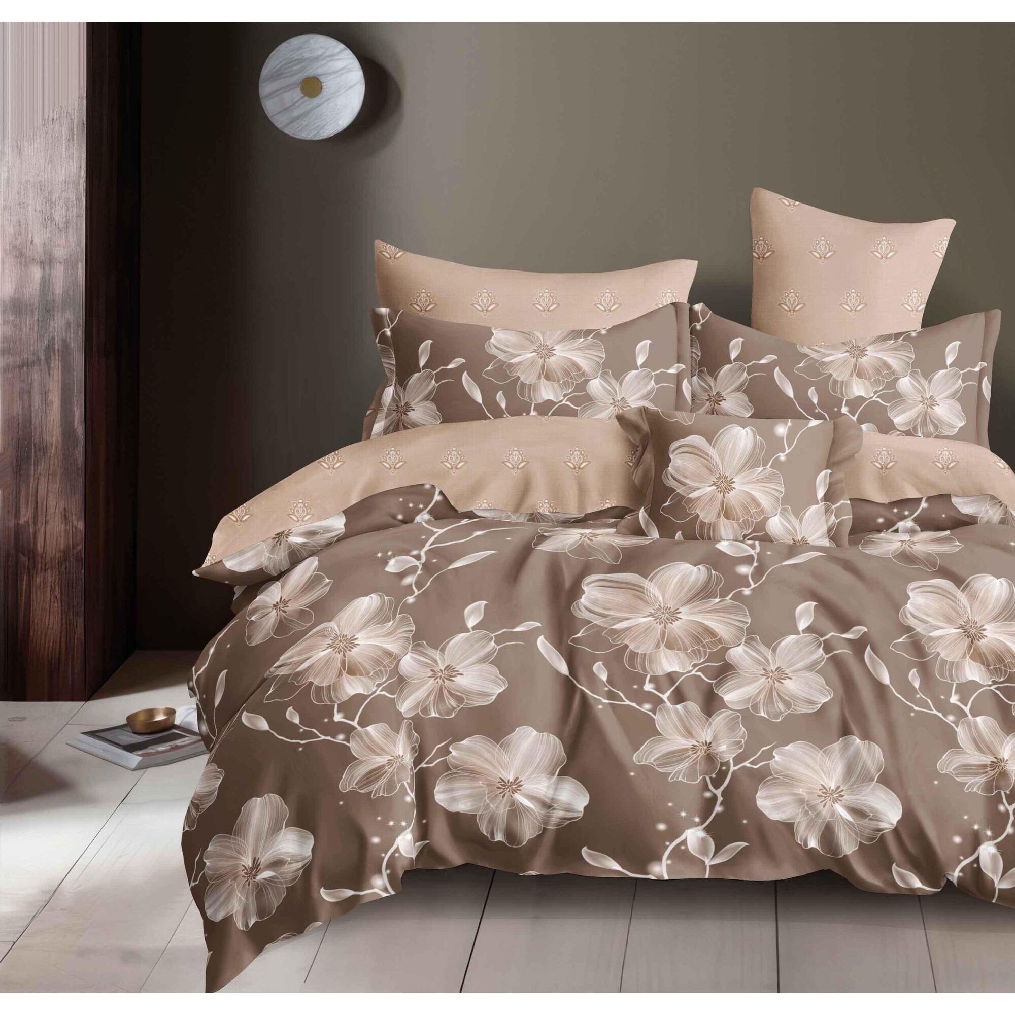 Lenjerie de pat bumbac finet Exclusive – 6 piese, Model 15130 - imagine 2 Lenjerie de pat bumbac finet Exclusive – 6 piese, Model 15130 - imagine 2