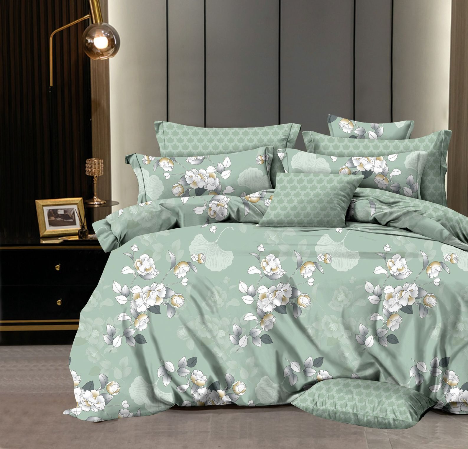 Lenjerie de pat bumbac finet Exclusive – 6 piese, Model 15185 - imagine 2 Lenjerie de pat bumbac finet Exclusive – 6 piese, Model 15185 - imagine 2