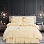 Lenjerie de pat bumbac finet gros uni – 6 piese, Model 4948 - imagine 2