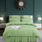 Lenjerie de pat bumbac finet gros uni – 6 piese, Model 4951 - imagine 2