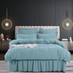 Lenjerie de pat bumbac finet gros uni – 6 piese, Model 4954 - imagine 2
