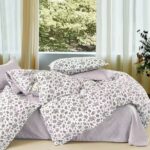 Lenjerie de pat bumbac finet Premium – cu elastic – 6 piese, Model 17201
