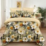 Lenjerie de pat bumbac finet Premium – gama 5D – 6 piese, Model 17513