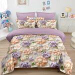 Lenjerie de pat bumbac finet Premium – gama 5D – 6 piese, Model 17526