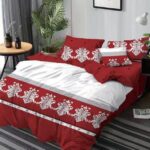 Lenjerie de pat bumbac finet Premium Pucioasa – 6 piese, Model 16400